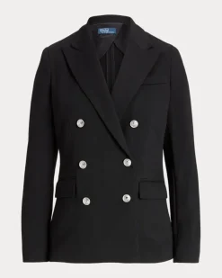 Zweireihiger Jerseyblazer Black